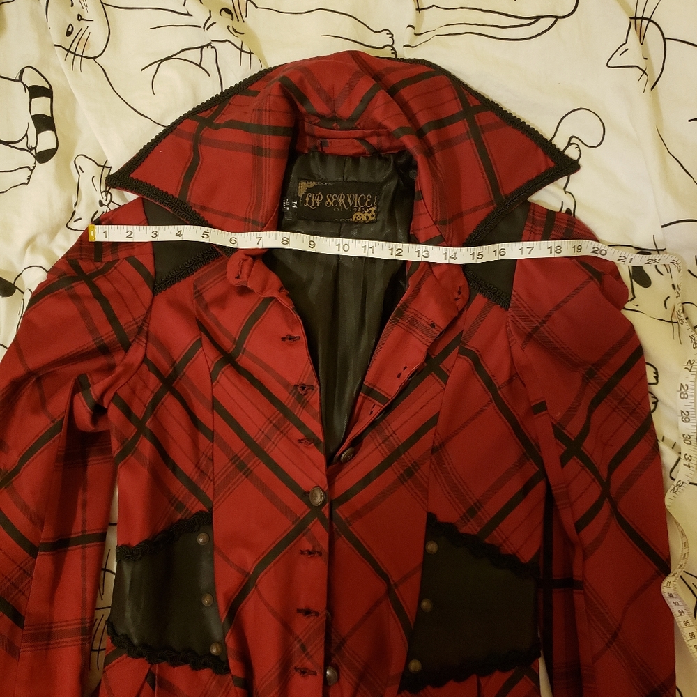 Lip service black & red coat